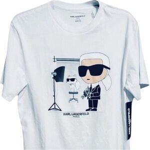 Karl Lagerfeld Paris - Karl Choupette Photo Graphic T-Shirt SM TShirt Cat Tee